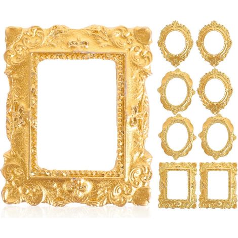 15 Mini-bilderrahmen Für Handys Und Andere Dekoartikel. – 4 X 3 Cm – Gold