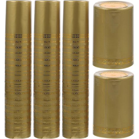 100 Schrumpfkapseln, 33 Mm, Für Rotweinflaschen. – 4,80 X 3,30 X 3,30 Cm – Gold