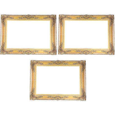 3er-set Diy-papierfotorahmen Für Hochzeitsfotos (gold) – 48 X 34,5 Cm – Gold