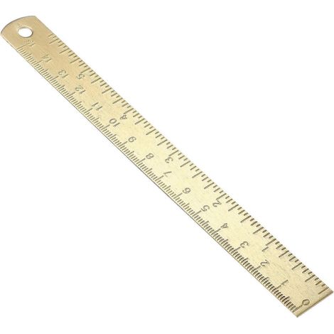 Technisches Zeichenlineal Für Schüler, Konstruktionslineal, Präzisionsmesslineal – 16,50 X 1,70 X 0,10 Cm – Gold