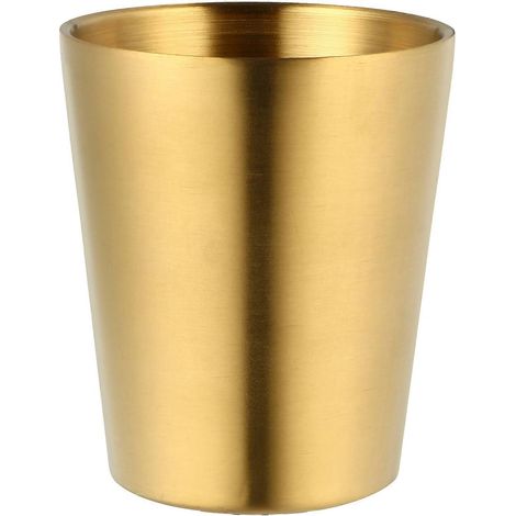 Doppelwandiger Edelstahlbecher Für Whisky, Wein Oder Bier – 9,5 X 8 Cm – Gold