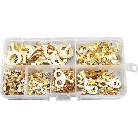 150 Kupfer-crimpverbinder Für Blanke Kfz-kabel – 1,02 X 0,5 Cm – Goldfarben