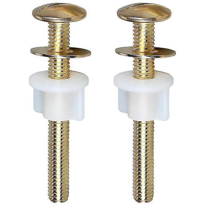Set Mit 2 Universal-schrauben Und -bolzen Für Toilettensitze, Hochbelastbar, Mit Kunststoffmuttern Und Metallscheiben, Ersatzteile Für Toilettensitze Mit Befestigung Von Oben.