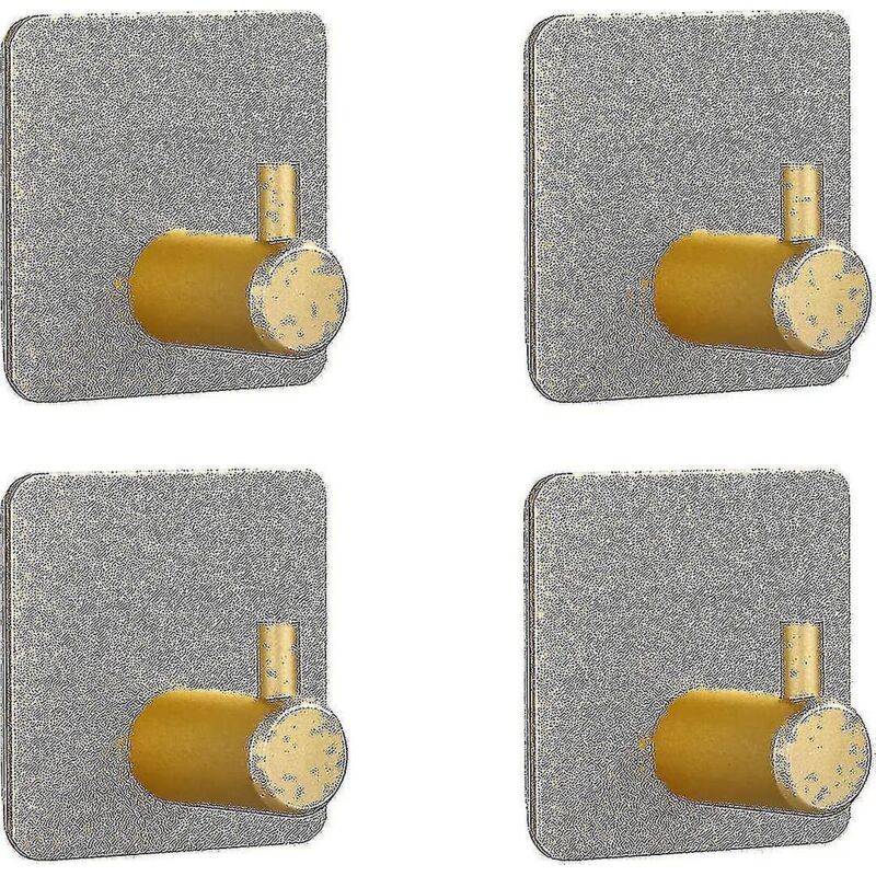 Set Mit 4 Selbstklebenden Wandhaken, Bilderaufhänger Ohne Bohren, (gold) Hs