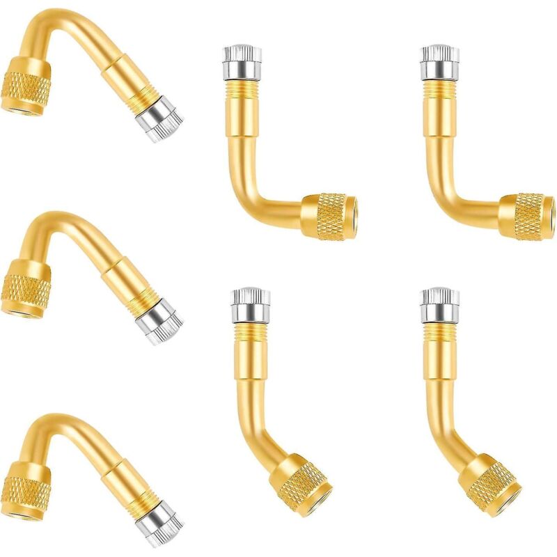 Set Mit 7 Universellen Reifenventilverlängerungen 45/90/135, Messing-schrader-ventilverlängerung Für Auto Und Motorrad.