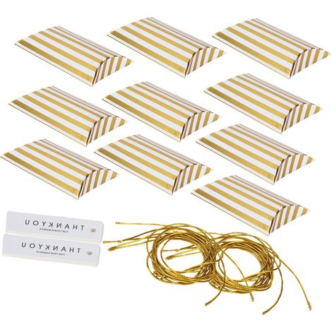 10-teiliges Goldenes Geschenkbox-set Für Süßigkeitenverpackungen, Hochzeiten, Geburtstage Und Diy-partys