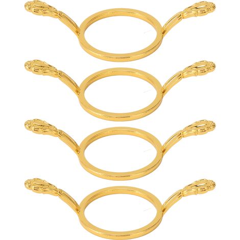 4-teiliges Diy-set Rostfreier Wachsformen, Einfach Zu Verwendende Runde Wachsstempelringe Für Bastelarbeiten