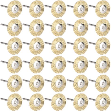 30-teiliges Mini-flachbürsten-set Zum Holzschnitzen, Rost-/farbentfernung Und Polieren – Messingwerkzeuge