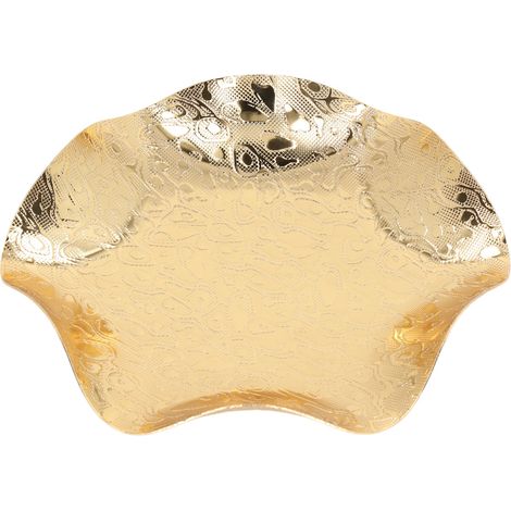 Handvergoldete Obstschale, Elegantes Design, Glatte Oberfläche, Ideal Für Vorspeisen Und Familienfeiern