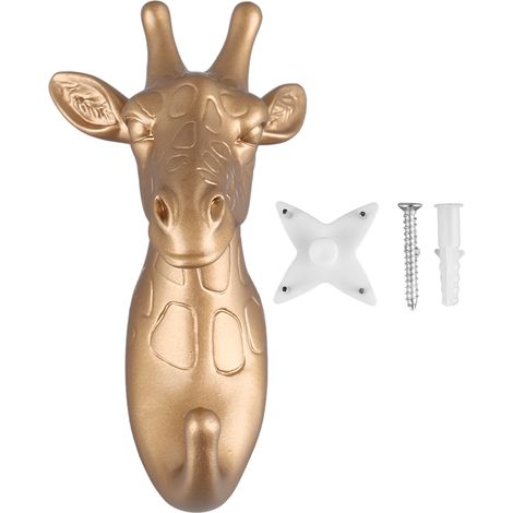 Goldener, Giraffenförmiger Wandhaken Für Mantel, Handtuch Oder Schlüssel, Dekoration Aus Kunstharz.