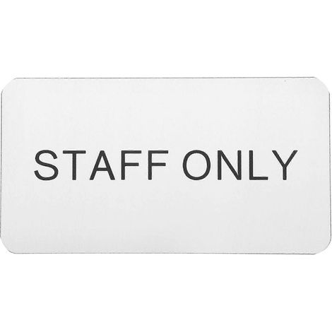 „nur Für Personal“-wandschild Für Türen Und Restaurants – 18,00 X 10,00 X 0,18 Cm – Silber