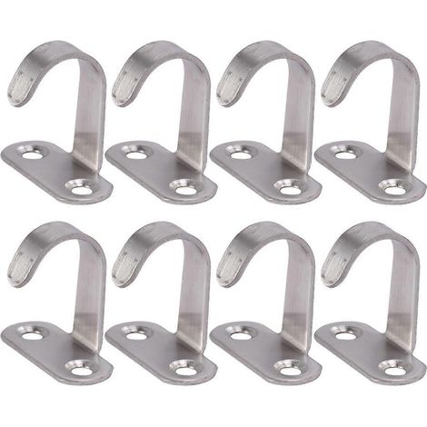Set Mit 10 Edelstahlhaken Für Mäntel, Hüte Und Kleiderschränke (größe M). – 3,3 X 3 X 2 Cm – Silber