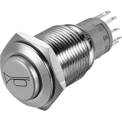 Winomo 12v 16mm Ein-/ausschalter Für Led-beleuchtung, Reset-taste, Metall-momentantaster, Hupenschalter Für Auto, Boot, Motorrad, Diy