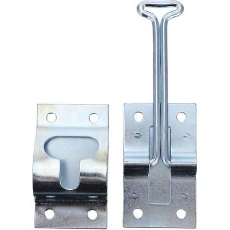 Robuster Türriegel Aus Stahl Für Wohnmobile, T-förmiger Türverschluss Für Die Einstiegstür – 13,5 X 4,5 Cm – Silber