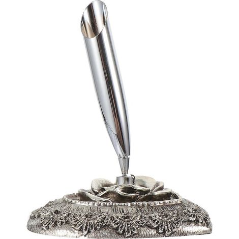 Einfacher Stiftehalter, Kreativer Aufbewahrungsständer Für Füllfederhalter – 9 X 7,2 X 7,2 Cm – Silber