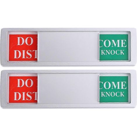 Set Mit 2 Schildern „bitte Nicht Stören“ Und „bitte Anklopfen“ Für Zuhause, Büro Und Toilette. – 17,80 X 5,20 X 0,70 Cm – Silber