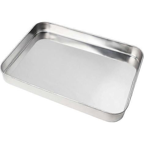 Rechteckige Edelstahl-kochplatte (25 Cm/10 Zoll) Für Gerollte Reisnudeln, Ideal Zum Dämpfen Zu Hause Oder In Restaurants. – 24,50 X 18,60 X 2,50 Cm – Silber
