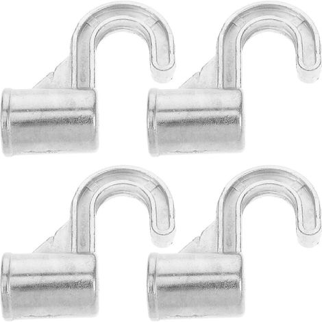 Set Mit 4 Kleiderstangenhalterungen Aus Aluminiumlegierung, Kein Bohren Erforderlich, Schrankaufbewahrungszubehör – 5,00 X 4,50 X 1,80 Cm – Silber