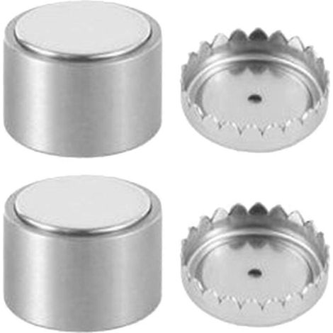 Set Mit 2 Wandmontierten Seifenschalen Fürs Badezimmer, Kein Bohren Erforderlich. – 2,10 X 2,10 X 0,50 Cm – Silber