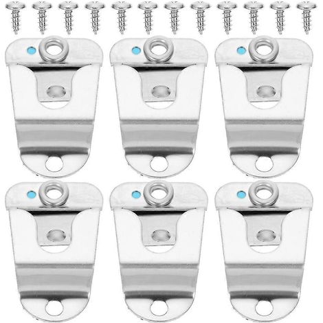 Set Mit 6 Mikrofonklemmen Aus Edelstahl – 5 X 3 Cm – Silber