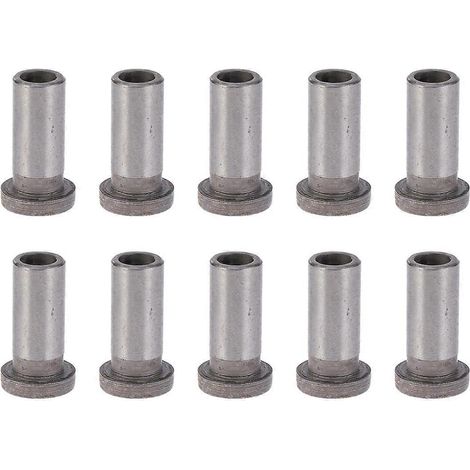 10 Stahlbohrbuchsen, Gebürstete Metallringe, Achslagerbuchsen, Lagerlehren – 2,2 X 1,2 Cm – Silber
