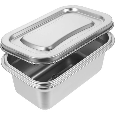 Haushalts-gefrierbehälter, Multifunktionaler Kühlschrankbehälter, Praktischer Eisbehälter – 17 X 11 X 7 Cm – Silber