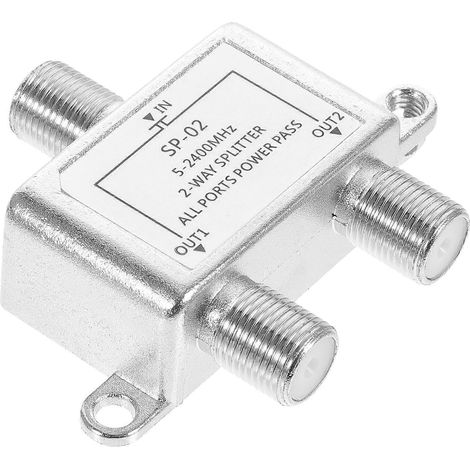 5–2400 Mhz Koaxialkabel-splitter, 2-wege-kabel-splitter Für Internet Und Tv – Silber