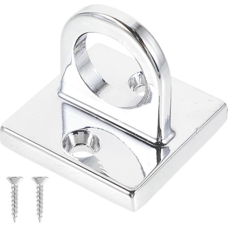 Wandmontierte Ösenplatte Zum Aufhängen Eines Seils, Vip-absperrpfosten, Runder Haken – 4 X 4 Cm – Silber