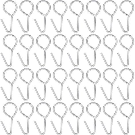 100 Multifunktionale S-förmige Befestigungshaken Für Autositzbezüge – 2,70 X 1,50 X 0,10 Cm – Silber