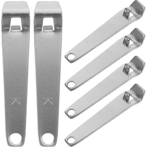 Multifunktionaler Flaschenöffner Aus Edelstahl (6er-set) Für Flaschen Mit Oralen Flüssigkeiten – 7,00 X 1,30 X 1,10 Cm – Silber