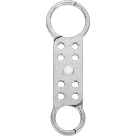 Sicherheitsvorhängeschloss Aus Aluminium Mit 8 Löchern Und Verriegelungs-/kennzeichnungsmechanismus – 15 X 3,5 X 0,5 Cm – Silber