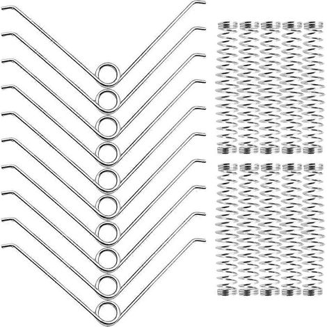 20 Ersatzfedern Für Gartenscheren, V-förmige Druckfedern, Scherenfedern – 9,10 X 6,00 X 0,10 Cm – Silber