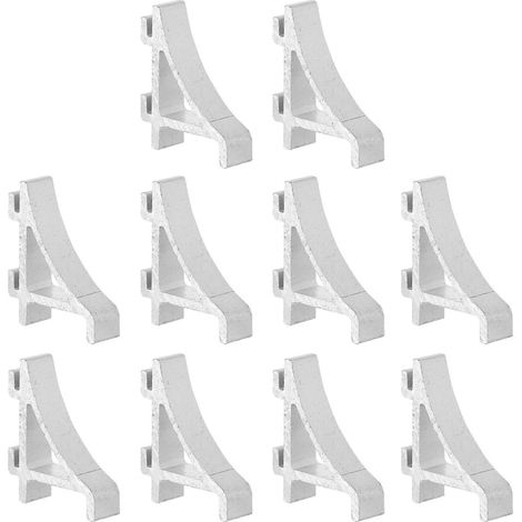 10 Befestigungsclips Für Gefrierfachablagen, Kühlschrank-haltehaken, Kühlschrank-ablagehalterung – 2,80 X 2,30 X 0,80 Cm – Silber