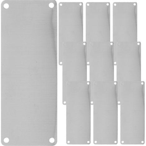 10 Blanko-namensschilder Zur Selbstgravur, Multifunktionale Metallschilder – 10,00 X 4,00 X 0,05 Cm – Silber