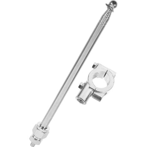 Motorradlenker-fahnenmasthalterung, Fahrradzubehör – 120,00 X 3,50 X 2,00 Cm – Silber