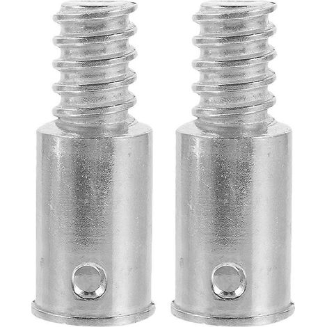 Besenstielverlängerungsadapter (2 Stück) – Gewindeende Für Besenstiel – 6,50 X 2,80 X 2,80 Cm – Silber