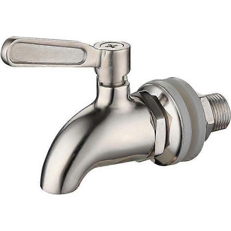 Kugelhahn Aus Edelstahl 304, 16 Mm, Rostfrei, Für Weinfässer, Bier, Wasser, Saft Und Kochendes Wasser. – 10 X 6,2 Cm – Silber