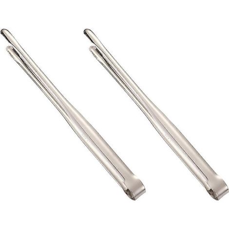 Set Mit 2 Wiederverwendbaren Fleischzangen Aus Edelstahl Für Den Grill – 19 X 1,5 X 1 Cm – Silber