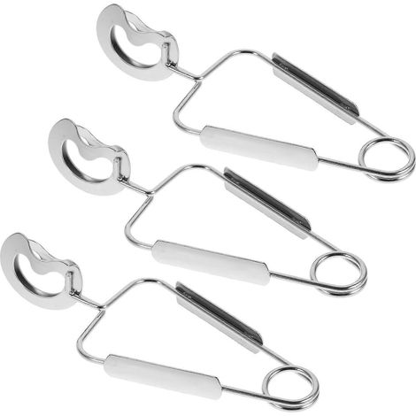 3-teiliges Set Edelstahl-schneckenzangen, Servierzangen – 15,00 X 6,00 X 4,00 Cm – Silber