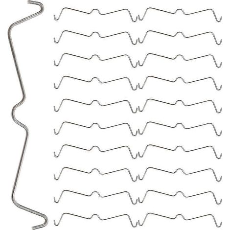 60 Lochwandhaken, Befestigungsklammern Aus Edelstahl, Lochwandclips – 6,30 X 1,00 X 0,10 Cm – Silber