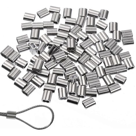 100 Kabelschuhe In Achterform Aus Aluminium Und Stahl (silber) - 100 Stück - Silber