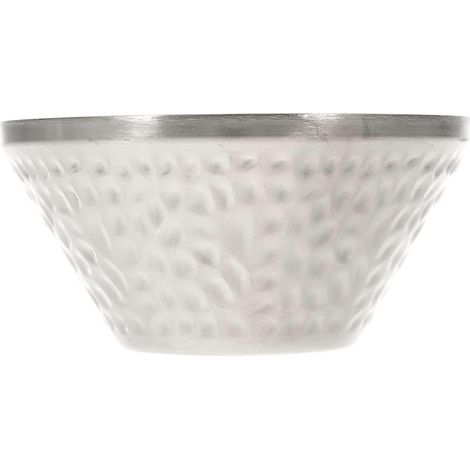 Salatschüssel Aus Edelstahl, Ramen-schüssel, Dekorative Gemüseschüssel – 12 X 12 X 6 Cm – Silber