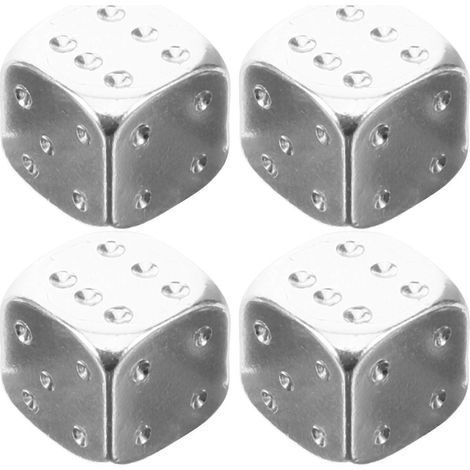 Ventilkappen Für Autoreifen, Würfelförmige Fahrradventilkappen, Würfelförmige Reifenventilkappen – 1,20 X 1,20 X 1,20 Cm – Silber