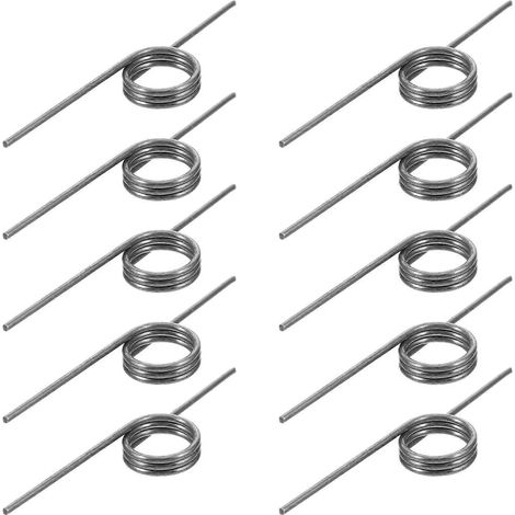 10 Torsionsfedern Für Aufbewahrungseimer, Torsionsfedern Für Behälter, Drahttorsionsfedern – 4,50 X 1,00 X 0,80 Cm – Silber