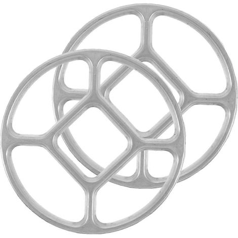 Set Aus 2 Stabilen Herdplattenhalterungen Aus Aluminiumlegierung, Kaffeemaschinenständer, Gasherd-brennerrost, Rutschfest – Silber
