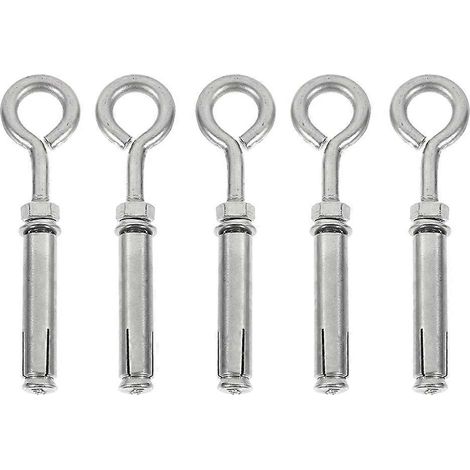 Set Mit 5 Hochbelastbaren Edelstahl-spreizdübeln Für Schachtabdeckungen – 9 X 2,2 X 0,9 Cm – Silber