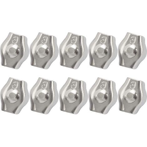 Set Mit 10 Kabelbindern Aus Edelstahl Für Einadrige Kabel – 1,7 X 1,5 Cm – Silber