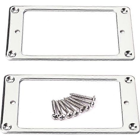 Flache Metall-befestigungsringe Für Humbucker-tonabnehmer, Flacher Montagerahmen Mit Schrauben 92 X 46 Mm (silber) – 9,20 X 4,60 X 0,20 Cm – Silber