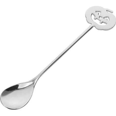 Rührlöffel, Teelöffel Mit Kürbiskopf Und Dessertlöffel Aus Edelstahl – 15,00 X 3,30 X 1,00 Cm – Silber