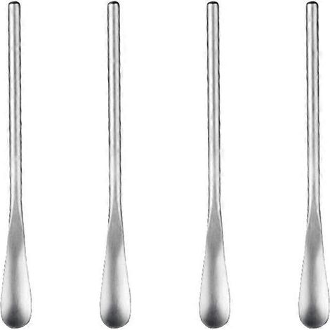 4er-set Eisportionierer Aus Edelstahl Zum Mischen Von Eiscreme, Gefrorenen Desserts Und Cocktails (kurzer Griff, Silber). – 13 X 21 X 21,2 Cm – Silber